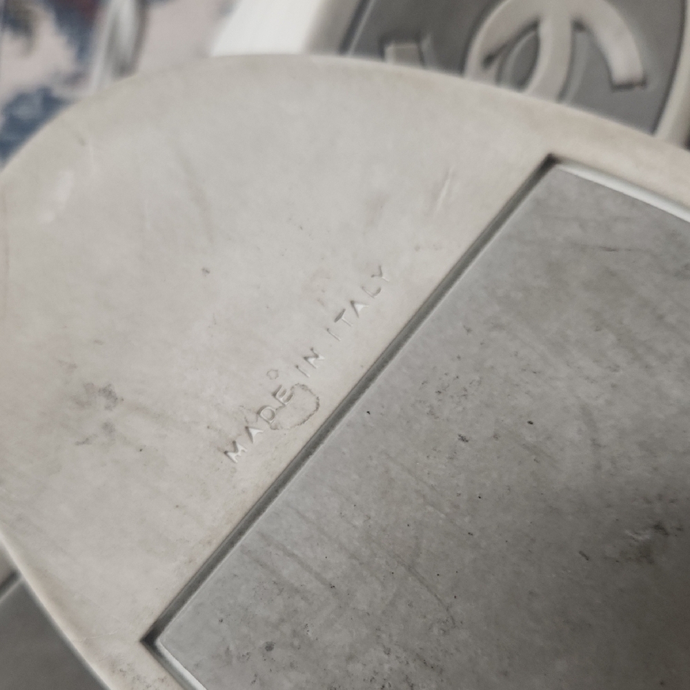 CHANEL Silver and White Sneakers - Picture 10 of 16